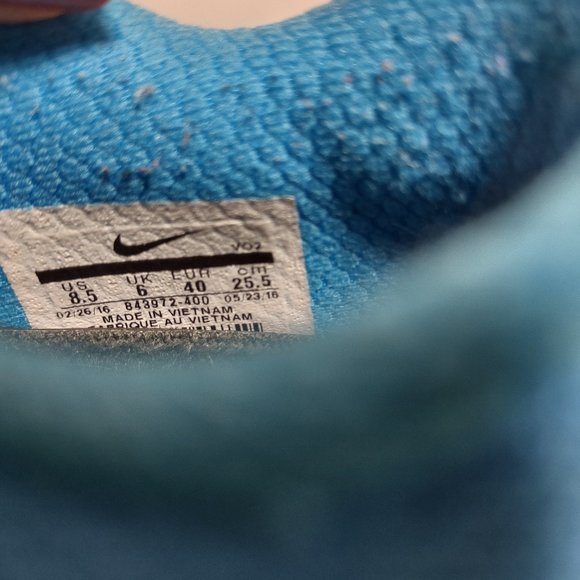 Nike Flywire Blue Yellow Size 8.5 Men 84392-400 Lace Up Sneakers - Picture 7 of 8